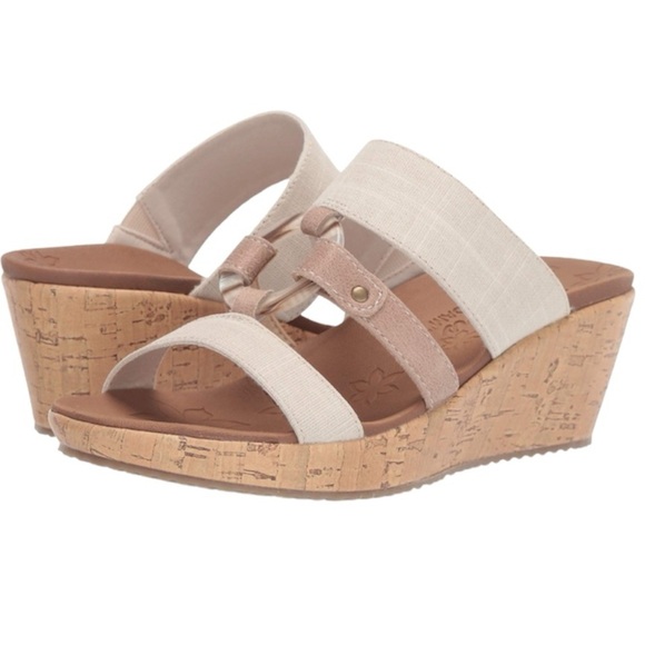 Skechers Shoes - Skechers Beverly Sail Away Wedges for Women, Natural, Size 9